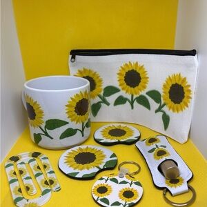 Sunflower Mug and Accessory Set